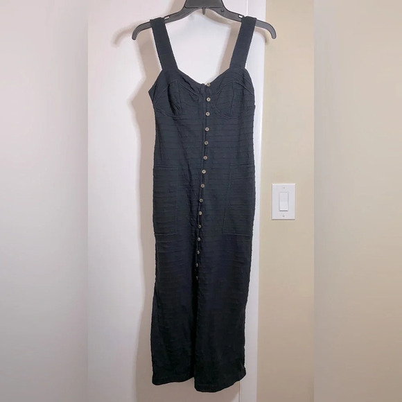 Free People Beach Black Lafayette Midi Dress Size XS - Picture 1 of 9